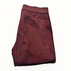 Theory Adbelle K. Claymont Striped Red/Black Patterned Tight Pants Size Small